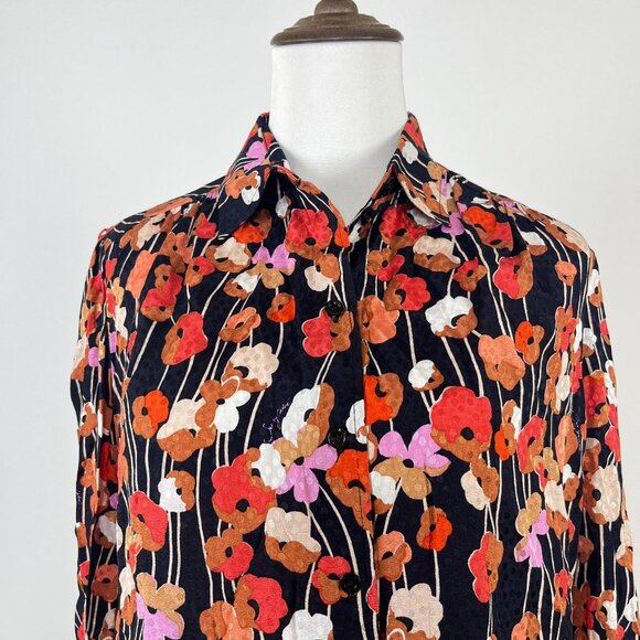 $375 NWOT See By Chloé Floral Top Blouse Shirt Long Sleeve Size 40 Button Up - Picture 3 of 10
